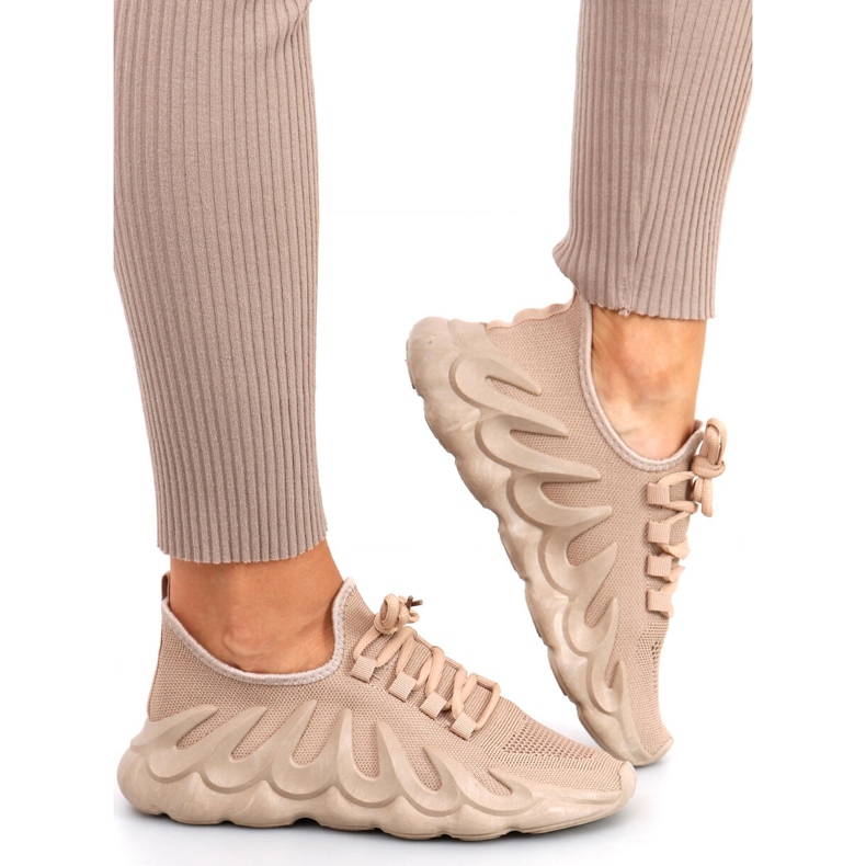 Pantofi sport cu șosete Band Khaki bej 1