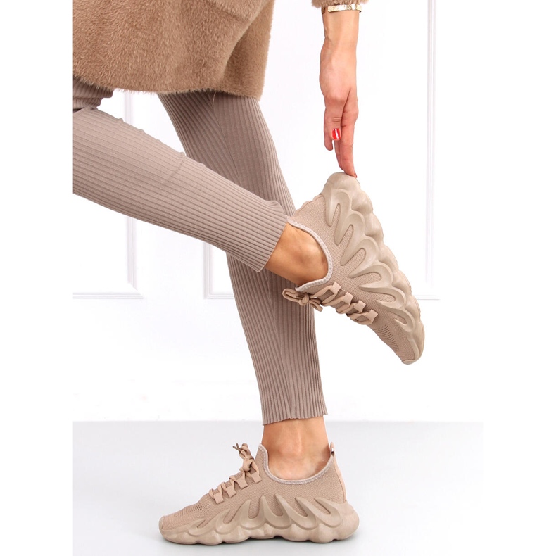 Pantofi sport cu șosete Band Khaki bej 2 Pantofi sport cu șosete Band Khaki bej 2