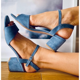 Jolina Blue sandale cu toc înalt albastru 2