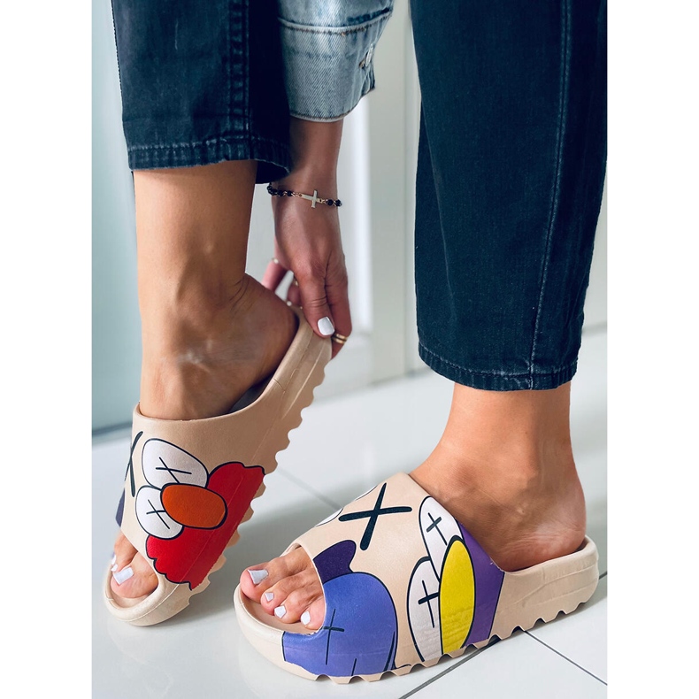 Papuci cu imprimeu Clancy Khaki colorat kaki multicolor 1