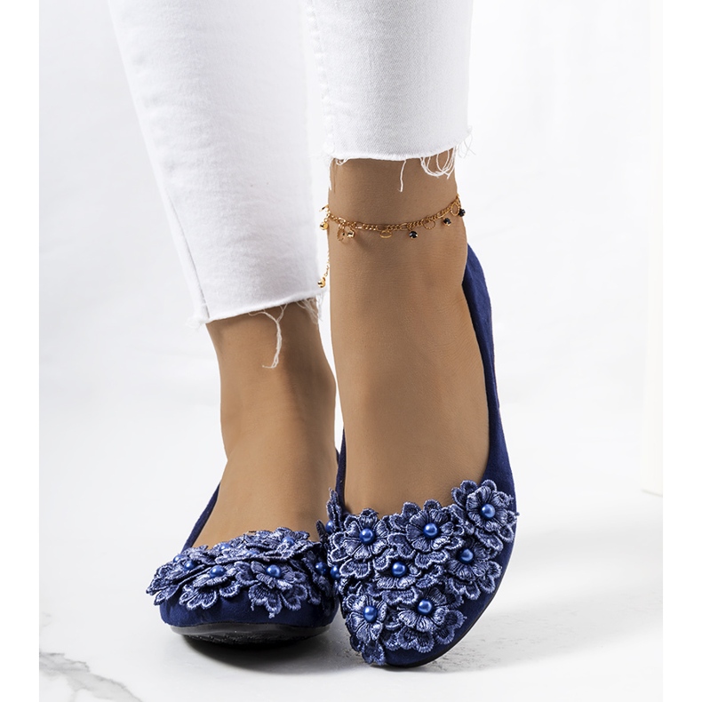 Balerini de dama bleumarin Cremin albastru 1