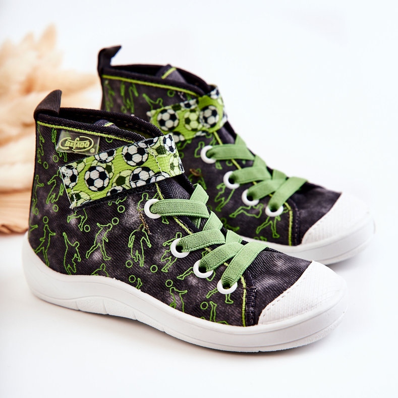 BEFADO S.A. Pantofi Înalți pentru Copii Fotbal Befado 268X070 Gri-Verde 1