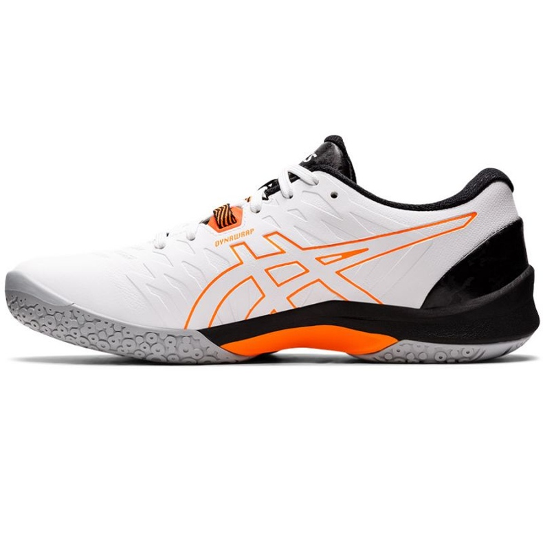 Pantofi de handbal Asics Blast Ff 2 M 1071A044 103 alb portocale alb 1