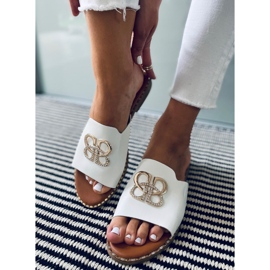 Papuci de dama Inday White alb 2