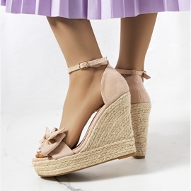 Espadrile bej pe pană Terrace 1
