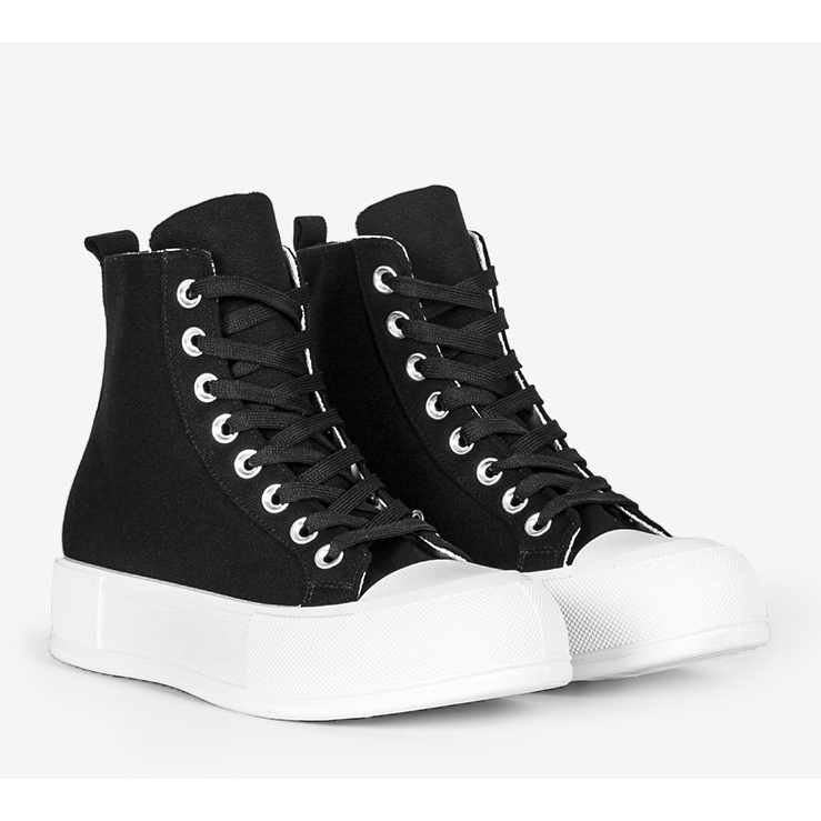 Tenisi negri pe o talpă înaltă Natasha negru 1