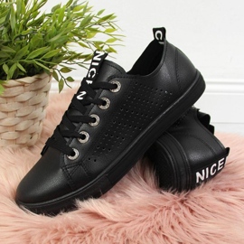 Tenisi cu piele ecologica Filippo W PAW221B negru 2