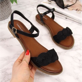 Sandale plate T.Sokolski W SCA37A negre negru 1