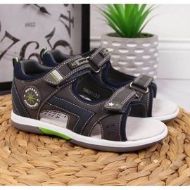 Sandale cu velcro American Club Jr AM891A gri 2