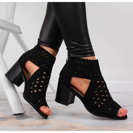 T.Sokolski W SCA158 sandale ajurate negre negru 2