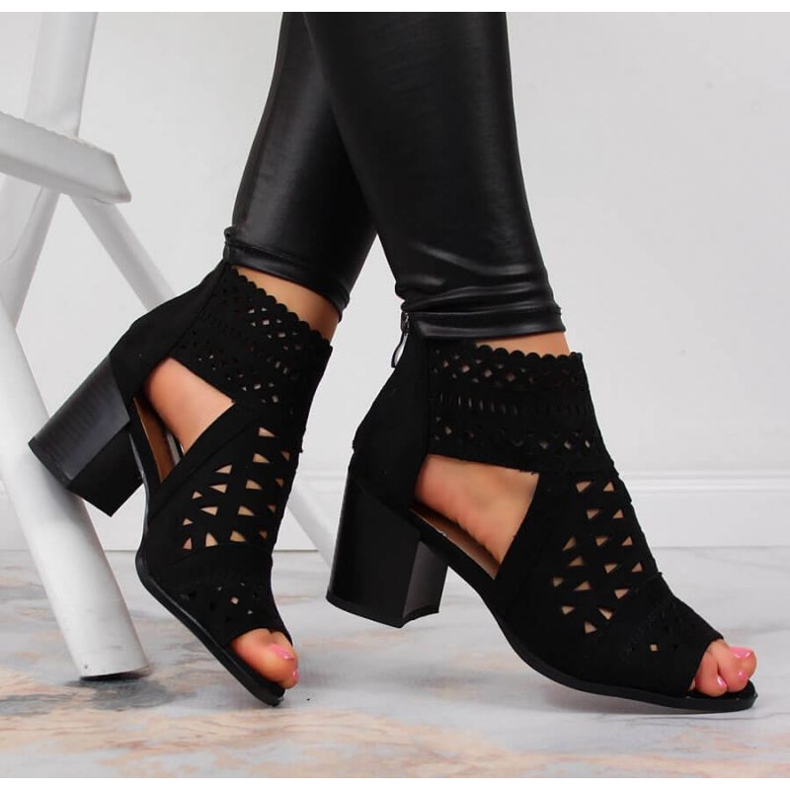 T.Sokolski W SCA158 sandale ajurate negre negru 2