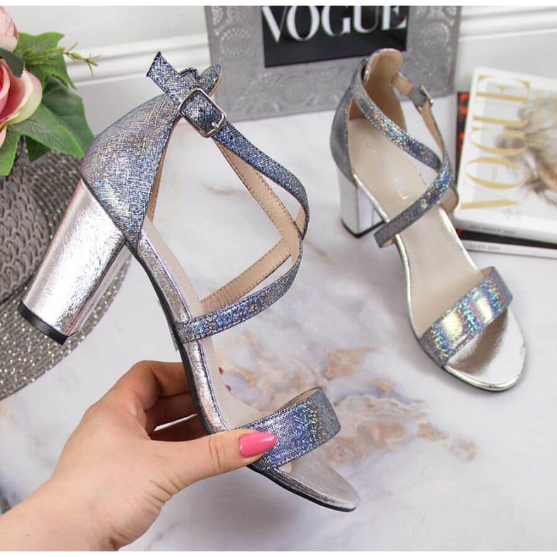 Sandale pe post Filippo W PAW355A argintiu 1