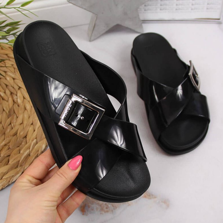 Meliski Zaxy JJ285055 papuci de plaja negri negru 1