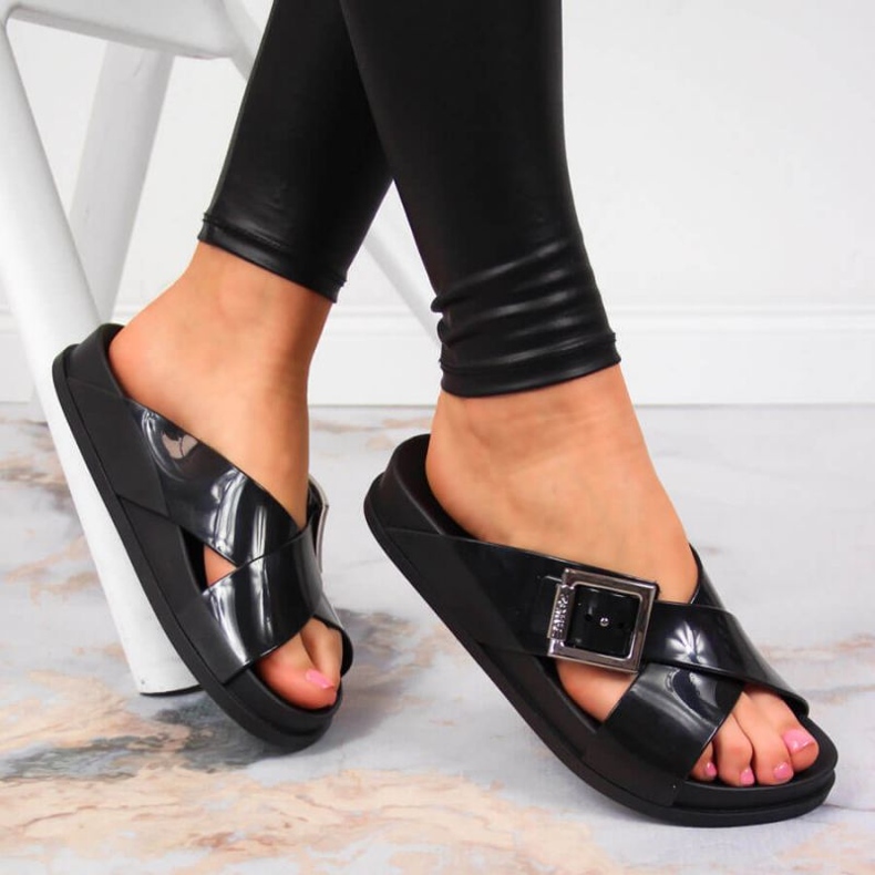 Meliski Zaxy JJ285055 papuci de plaja negri negru 2