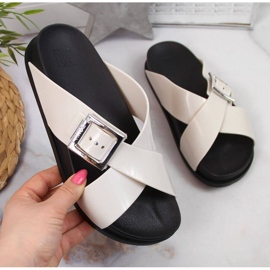 Meliski Zaxy W JJ285057 papuci crem ecru 1 Meliski Zaxy W JJ285057 papuci crem ecru 1