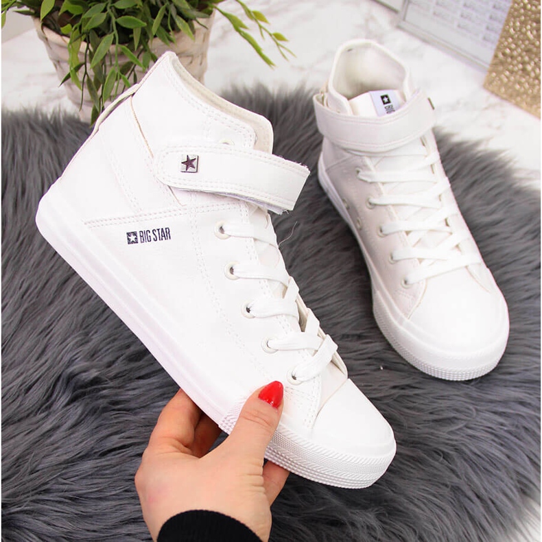 Tenisi albi cu velcro Big Star V274541SS20 1