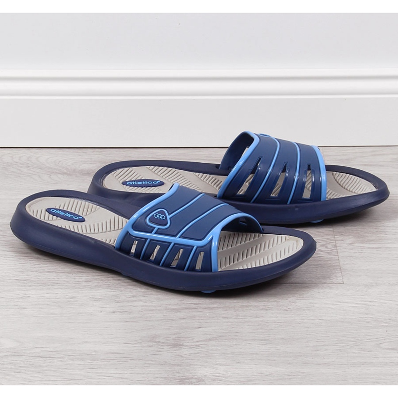 Papuci de cauciuc pentru bărbați Atletico bleumarin albastru marin 1