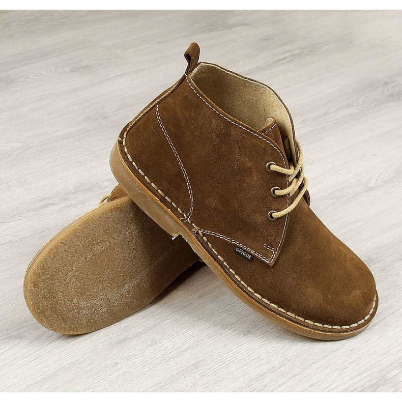 Cizme bărbătești din piele maro Gregor 1 Cizme bărbătești din piele maro Gregor 1