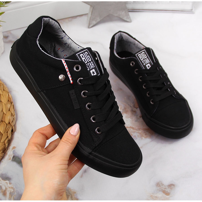 Tenisi negri din material textil Big Star AA274513 negru 1