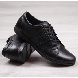 Negru Pantofi casual barbati din piele Gregor 2063 1