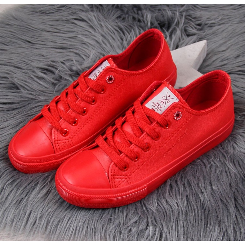 Adidași roșii din piele ecologică de jos Cross Jeans DD2R4032 roșu 1