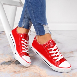 News Adidași roșii din material textil ȘTIRI roșu 1