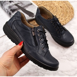 Pantofi de dama din piele cu fermoar bleumarin Helios 357 albastru marin 2 Pantofi de dama din piele cu fermoar bleumarin Helios 357 albastru marin 2