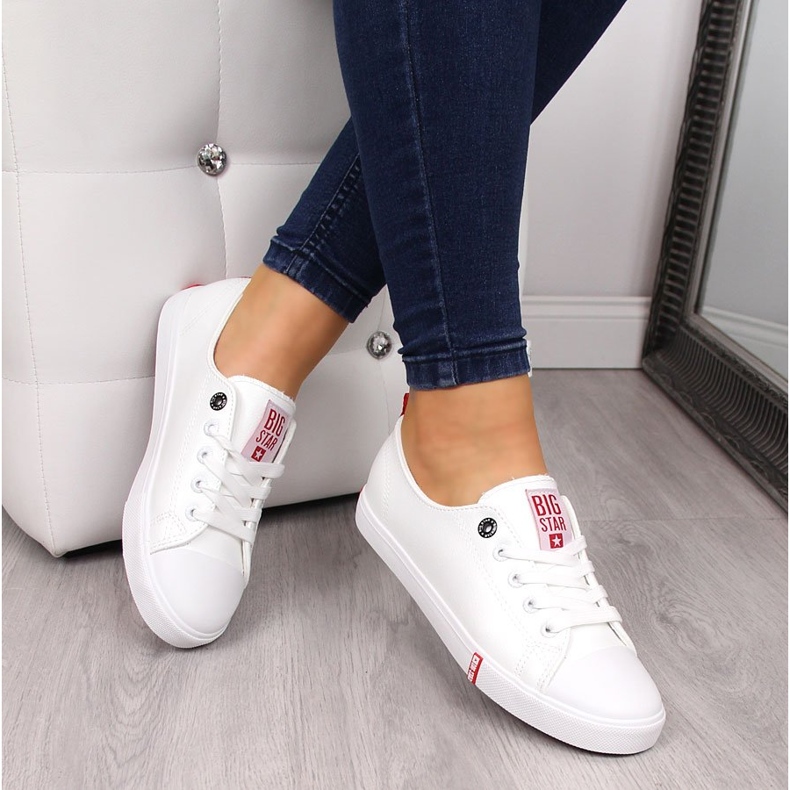 Piele ecologică joasă albă Big Star GG274005 1