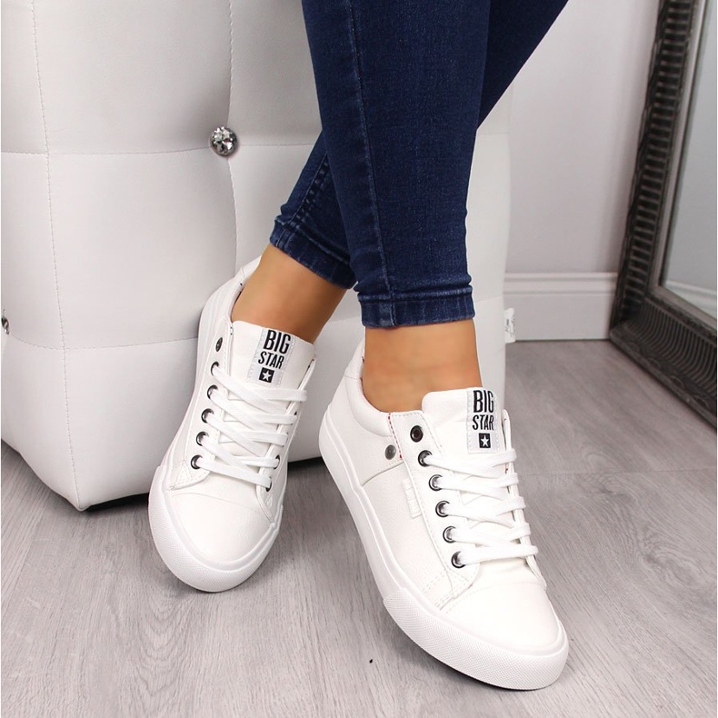 Low-top piele ecologică albă Big Star GG274060 1