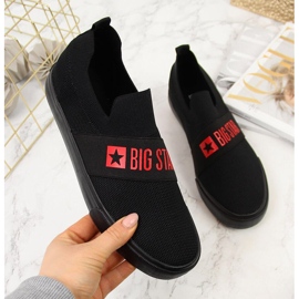 Tenisi slip on damă negri Big Star FF274221 negru 2