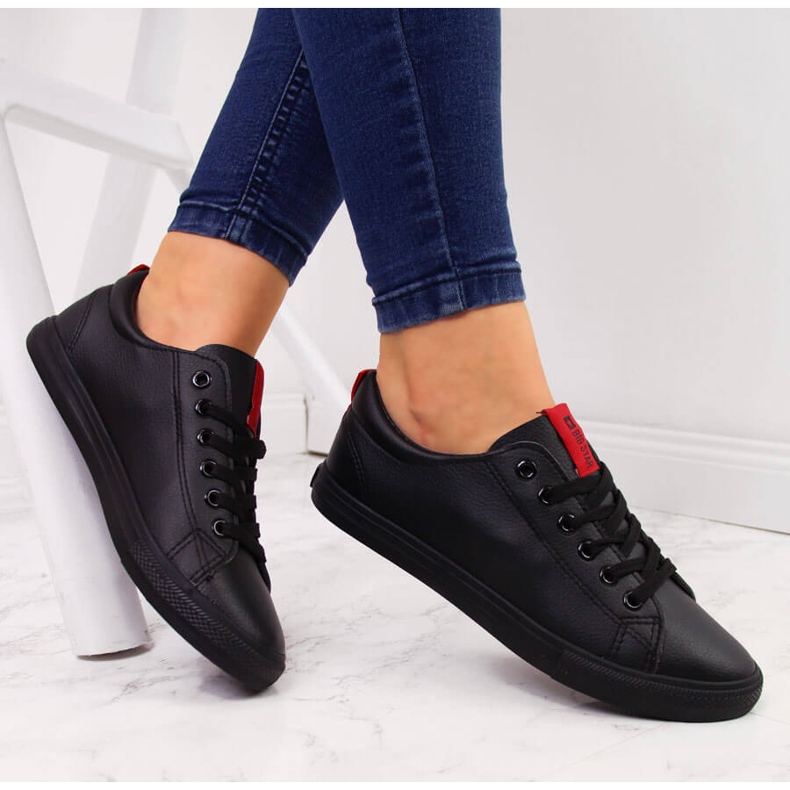 Low-top piele ecologică neagră Big Star DD274687 negru 1