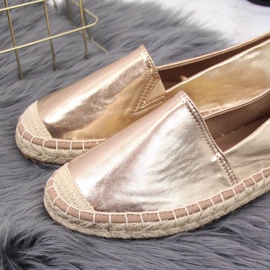 Espadrile de dama cu piele ecologica, auriu Big Star HH274503 de aur 2