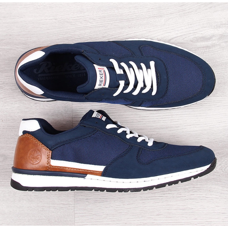 Pantofi sport casual pentru bărbați bleumarin Rieker B5129 albastru marin 1