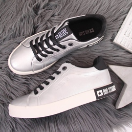 Adidași de damă, cu piele ecologică, argintiu Big Star II274034 1