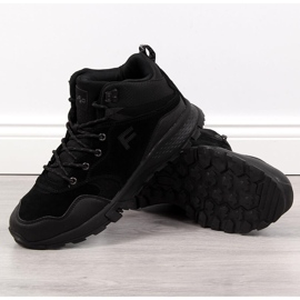 Cizme de drumetie barbati din piele Filippo neagra negru 1