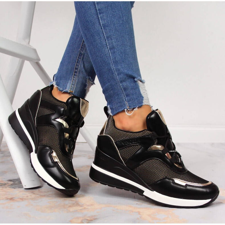 Tenisi de dama negri Vinceza negru de aur 1