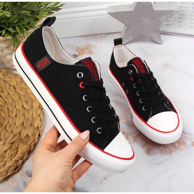 Tenisi negri din material textil Big Star JJ274122 negru 1