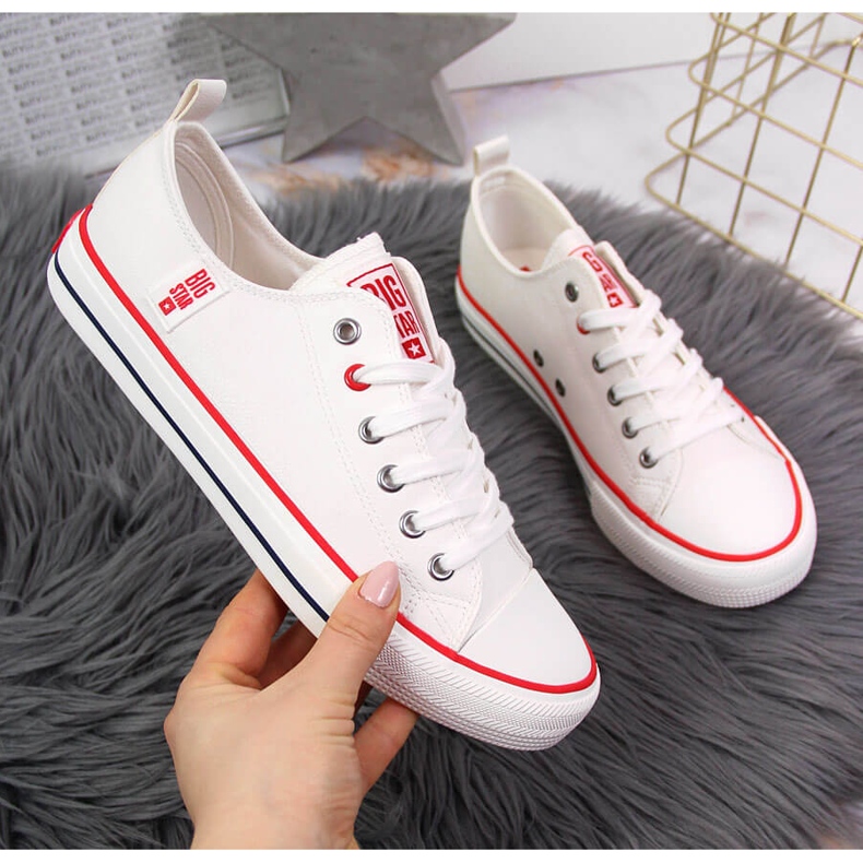 Pantofi sport albi din piele ecologică Big Star JJ274130 2