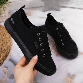 Textil din dantelă joasă neagră Big Star JJ274064 negru 1