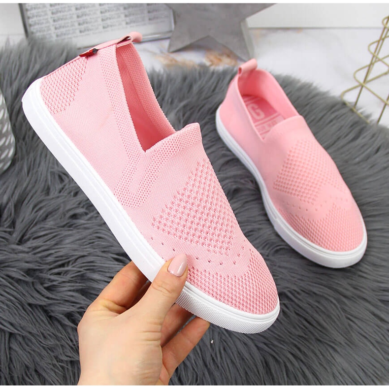 Tenisi slip on dama roz deschis Big Star FF274A606 1