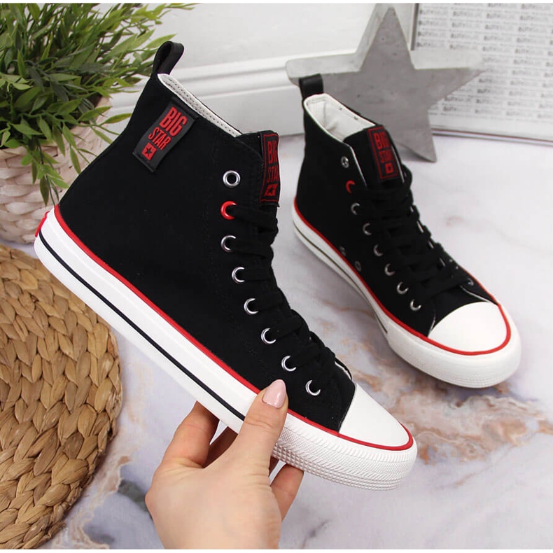 Tenisi negri din material textil Big Star JJ274126 negru 1