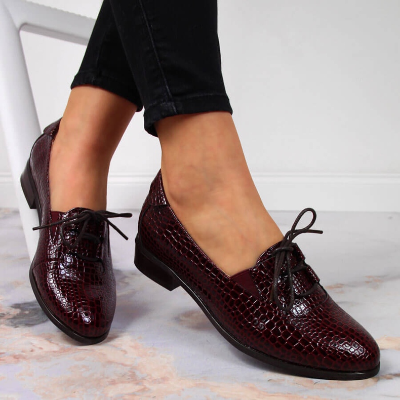 Pantofi maro lacuiti siret Potocki 1