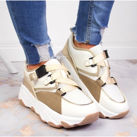 Adidași de damă pe platforma crem Potocki multicolor 6
