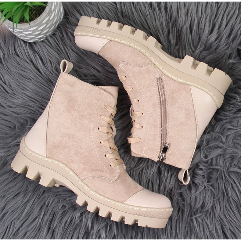 S.Barski Tenisi damă bej cu platformă DA 2