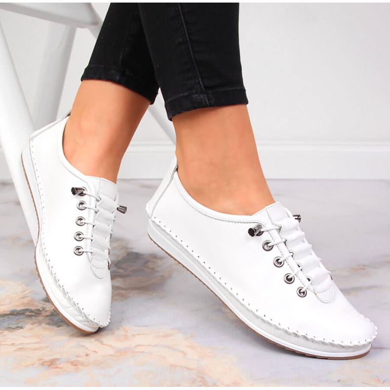 Pantofi slip-on din piele albă Artiker 1