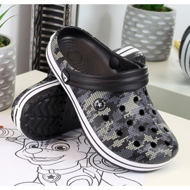 American Club Papuci americani de spuma neagra pentru baieti negru 1