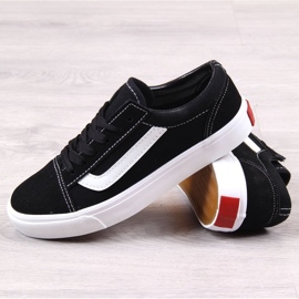 Tenisi copii negri Atletico din material textil negru 1