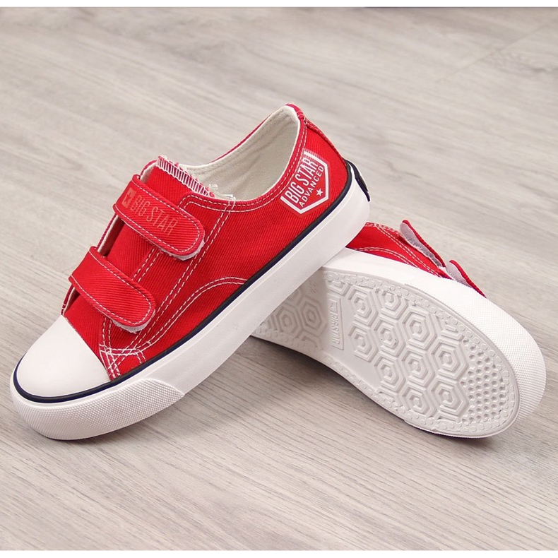 Adidasi copii Red Big Star FF374063 cu velcro roșu 1 Adidasi copii Red Big Star FF374063 cu velcro roșu 1
