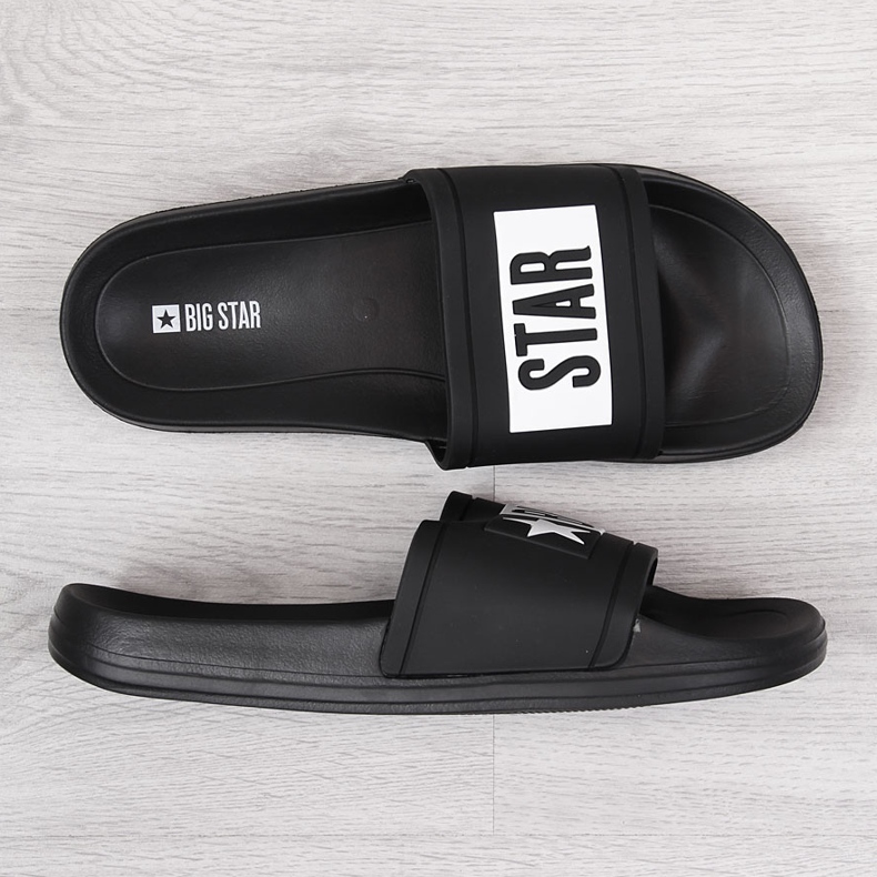 Papuci negri pentru piscina Big Star DD374150 negru 2