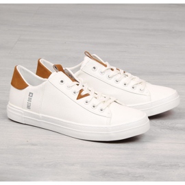 Tenisi albi din piele ecologică pentru bărbați Big Star GG174025 1